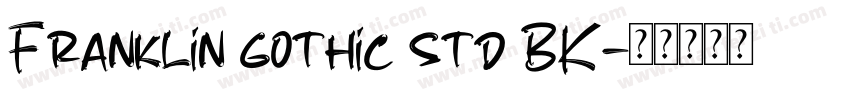 Franklin gothic std BK字体转换